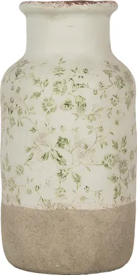 Produktbild von Clayre & Eef Vase Ø 14x26 cm Grün Keramik Blumen