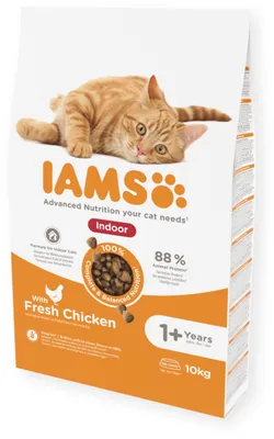 Zdjęcie produktu dla Sucha Karma Iams for Vitality Indoor Dla Dorosłych I Starszych Kotów Niewychodzących Ze Świeżym Kurczakiem 10kg