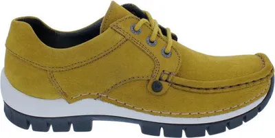Produktbild von Wolky Seamy Fly Halbschuh 0473411-940, Antique Nubuck Leather, Mustard (gelb/ grün), Wechselfußbett 38
