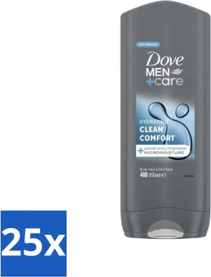 Produktbild von Dove Duschgel Men+ Care Clean Comfort 400 ml - Vorteilspack - 25 Stücke