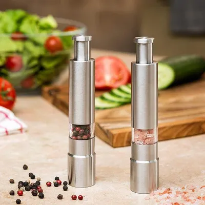 Produktbild von Edelstahl-Pfeffermühle mit einfacher Bedienung für die Küche