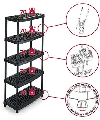 Produktbild von Famanu Regalsystem mit 5 Regalböden - 93x45,3x188,5 cm