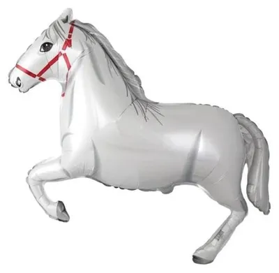 Immagine prodotto di Palloncino in foil da 61 cm: cavallo al galoppo bianco - Godan