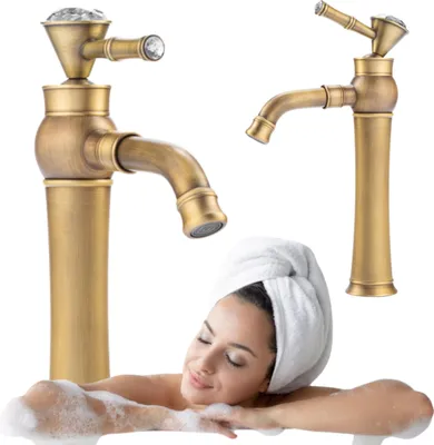 Produktbild von Silla | Wasserhahn Bad - Waschtischarmatur - Altes Gold - 30 cm Höhe - Badarmatur