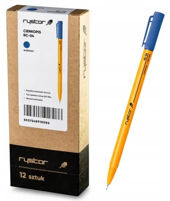 Produktbild von Rystor RC-04 Fineliner blau Packung 12 Stück