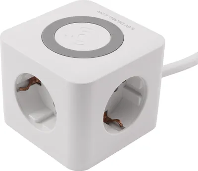 Produktbild von Tischsteckdose McPower "BW-03", 3x Steckdose, 2xUSB-A, 1xUSB-C, QI aufladen