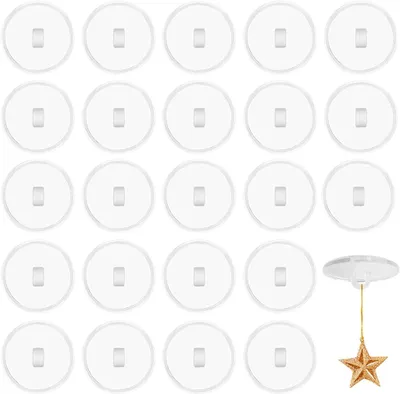 Produktbild von Deckenhaken Selbstklebend 30Pcs Klebehaken ohne Bohren Selbstklebend Transparent Wandhaken für Küche Bad Wand Tür Decke zum Aufhängen