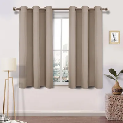 Verdunkelungsvorhang 106x113 cm, 2er-Pack, Kamel, Polyester