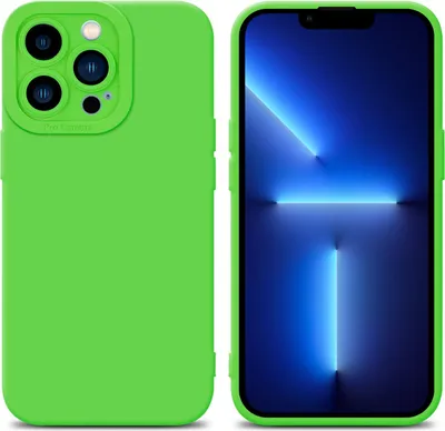 Produktbild von Cadorabo Hülle für Apple iPhone 13 PRO MAX Schutz Hülle in Grün TPU Silikon Etui Case Handyhülle