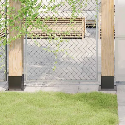 Produktbild von "2025"Cloris Pfostenträger Quadrat 4 Stk. 141x141 mm Stahl Pulverbeschichtet - Zaunzubehör - 64460