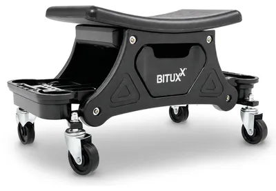 Produktbild von Bituxx Werkstatthocker mit Rollen Rollhocker 69x26x34 cm MS-20005 Schwarz