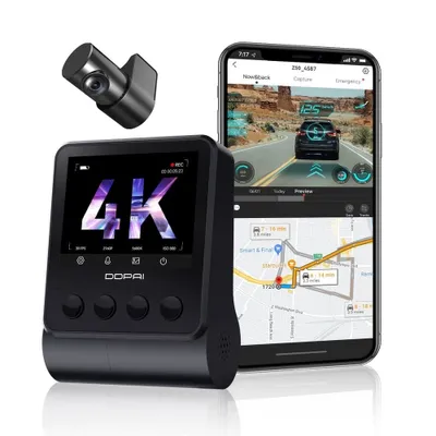 Obrázek produktu pro Dash + Rear Camera DDPAI Z50, 4K, Wi-Fi, GPS, 2.3inch LCD, Black