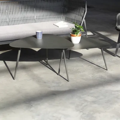 Image de Table set 2 pièces 'Aymavilles' outdoor indoor acier anthracite