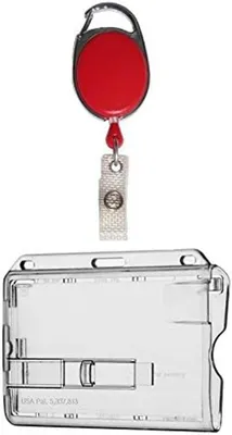Produktbild von Ausweisset Ausweisjojo Jojo ROT Zipper Kartenhülle Ausweishülle TRANSPARENTER Ausschieber