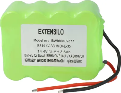 Produktbild von EXTENSILO Akku Ersatz für Shark XB14726, D-SC-P, SV70Z für Staubsauger (3500 mAh, 14,4 V, NiMH)