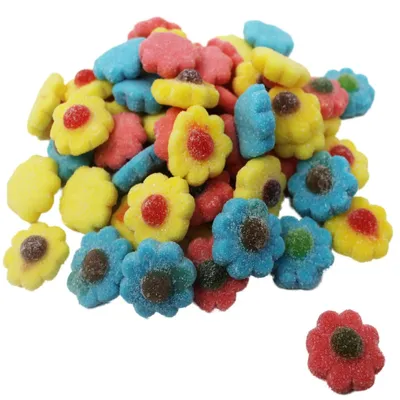 Image de Gomme de fruits fleurs sucrées de différentes couleurs halal 1000g