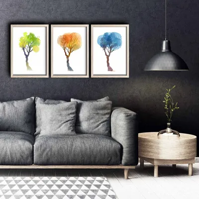 Obrázek produktu pro Wallity, 3PKCT- DZL1305, Barevný, Obrazy na plátně, 118 x 53 cm, Malba: 100% MDF (tloušťka: 3 mm)