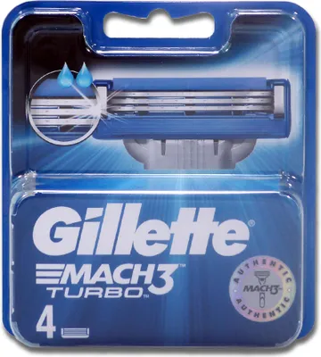 Produktbild von Ersatz-Rasierklingen Mach 3 Turbo Gillette (4 uds)