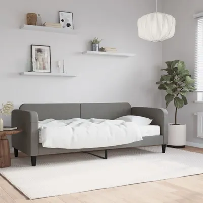 Immagine prodotto di Maison Exclusive - Divano letto con materasso, grigio scuro, 80x200 cm, tessuto