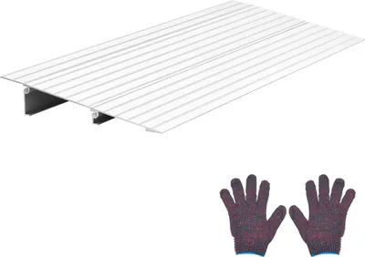 Zdjęcie produktu dla Rampa wjazdowa – rampa progowa/rampa dla wózków inwalidzkich – aluminium – 296×864×59 mm – nośność 360 kg – do wózków inwalidzkich, skuterów, chodzików, rowerów – do krawężników i schodów