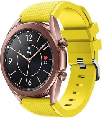 Produktbild von Strap-it Samsung Galaxy Watch 3 41mm Armband Silikon (Gelb)