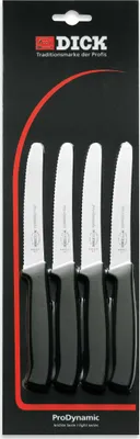 Image de Dick 857-00032 Set de couteaux universels PRO DYNAMIC, argent/noir (lot de 4)
