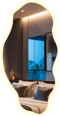 Produktbild von Wand-Dekorationsspiegel mit Premium LED-Beleuchtung für Badezimmer und Make-up 40x80 cm