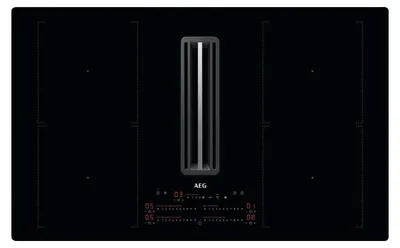 Image de AEG - CCE84751CB - Table de cuisson à induction encastrable avec hotte aspirante intégrée - chaleur tournante