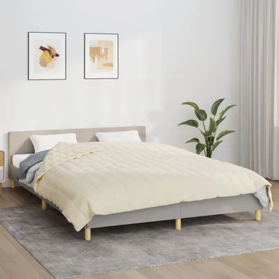 Obrázek produktu pro vidaXL zátěžová deka light cream 220x230 cm 15 kg látka - zátěžová deka - zátěžová deka - zátěžová deka - deka