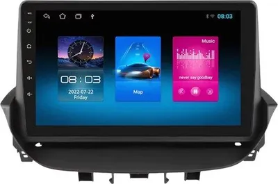 Zdjęcie produktu dla Radio samochodowe z Bluetooth – CarPlay – Do Renault Laguna II (2001–2007) – Kompatybilne z Apple i Android – Stereo – System nawigacyjny – Seria S Radio samochodowe z Androidem