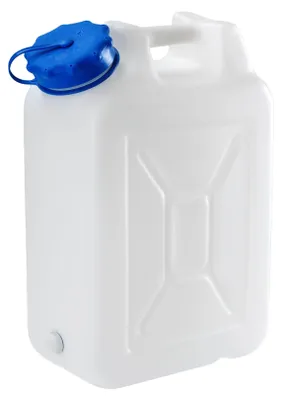 Produktbild von hünersdorff Weithalskanister/Abklärkanister/Mehrzweckkanister mit großer Öffnung zur einfachen Innenreinigung, UV-Schutz,  Germany, 22 l, weiß