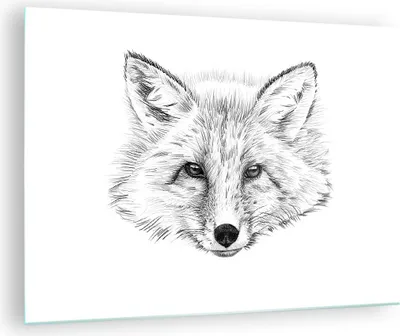 Produktbild von Bilder auf glas - Wolf Kinder Skizze illustriert - 70x50cm - Glasbilder - Wandbilder - Kunstdruck - zum Aufhängen bereit - Wanddekoration aus Glas - Glas Bilder - Wandbild auf Glas - GAA70x50-3212