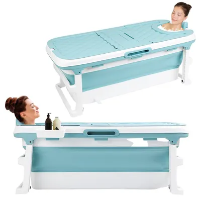 Immagine prodotto di Vaschetta da bagno pieghevole - Vasca da bagno pieghevole - Vasca da viaggio - Vasca portatile - Vasca per adulti - XXL 149 cm