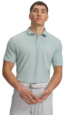 Image de Chemise de golf pour hommes Under Armour T2G, en tissu piqué, couleur verte
