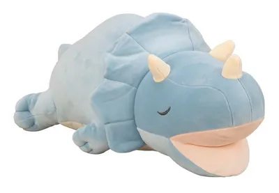 Produktbild von Blaues Kuscheltier Dinosaurier Triceratops Plüsch 50 cm Plüschtier