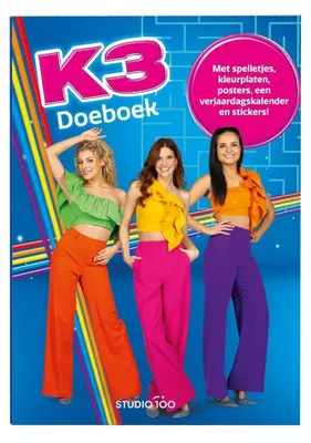 Zdjęcie produktu dla Studio 100 k3 Aktivitätsbuch mit Spielen, Malseiten, Postern und Aufklebern für Kinder ab 6 Jahren