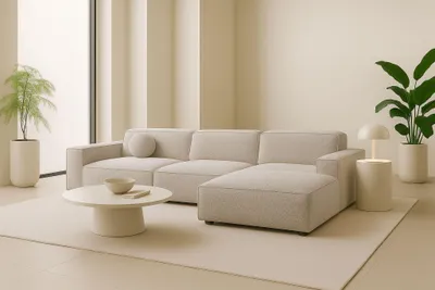 Produktbild von Kaiser Möbel Ecksofa Cursal L-Form, Stoff Artico, Nata, Rechts