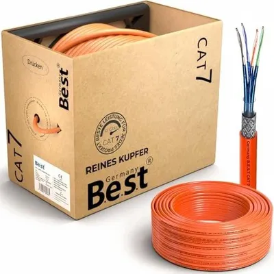 Zdjęcie produktu dla Kabel sieciowy CAT7 200M s/ftp miedź lan 10 gbit instalacyjny