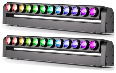 Obrázok produktu pre LED-RGBW reflektor – pohyblivé osvetlenie – sada 2 kusov – 200 W – DMX512 – 110–240 V – konektor pre európsku zásuvku