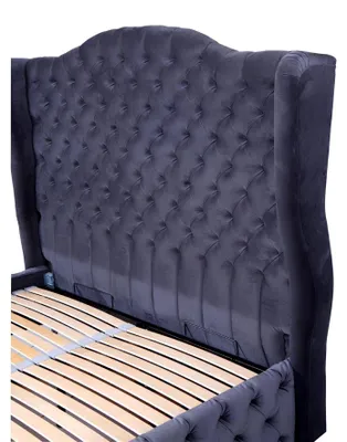Produktbild von Hotel Polster Doppel Betten Chesterfield Bix XXL Samt Textil Bett Edles Design