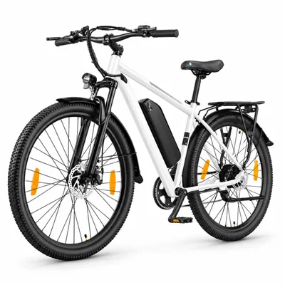 Produktbild von E-Bike Mountainbike Trekkingrad Damen Herren 26 Zoll, 360 Wh, breite Reifen, Federgabel Kettenschaltung, Heckmotor, 360 Wh, (Beleuchtungsset
