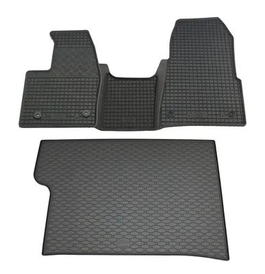 Produktbild von Rigum Gummi Fußmatten + Kofferraumwanne im Set für Ford Tourneo Custom