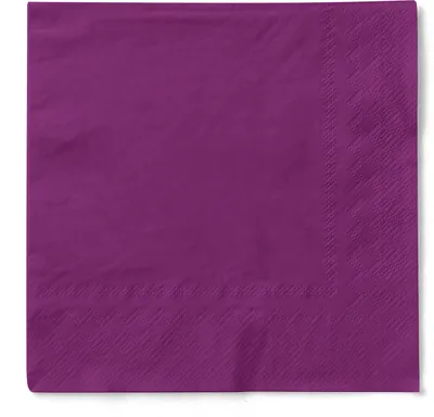 Produktbild von Tissue Cocktail-Serviette Aubergine, 24 x 24 cm, 150 Stück - Mank