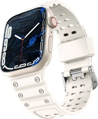 Produktbild von Armband Triple Protection Armband kompatibel mit Watch Ultra, SE, 8, 7, 6, 5, 4, 3, 2, 1 (49, 45, 44, 42 mm) Weiß