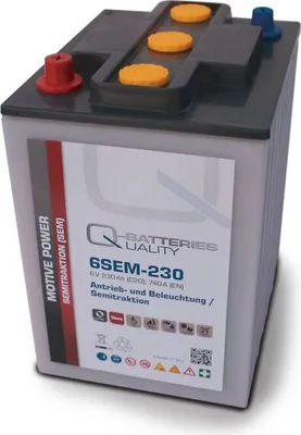 Obrázok produktu pre Q-Batteries 6SEM-230 6V 230Ah poloprevodová batéria