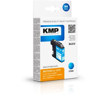 Produktbild von KMP B62CX Tintenpatrone cyan kompatibel mit Brother LC-223 C