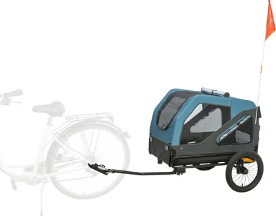 Produktbild von TRIXIE Fahrradanhänger für Hunde - blau/grau - 81 × 112 × 112/155 cm