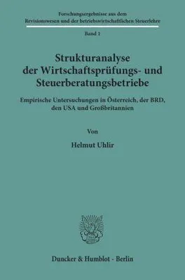 Produktbild von Strukturanalyse der Wirtschaftsprüfungs- und Steuerberatungsbetriebe.