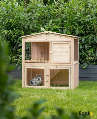 Obrázok produktu pre Drevená králikáreň 98x54x100 cm s výbehom na vonkajšie použitie
