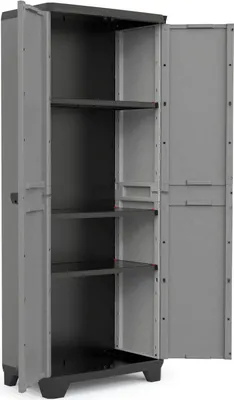 Produktbild von Keter Lagerschrank mit Regalböden Stilo Grau und Schwarz 173 cm